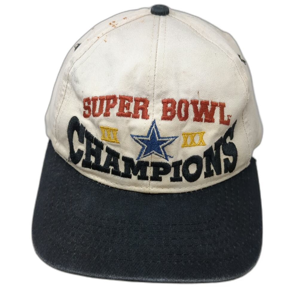 Dallas Cowboys Super Bowl XXX Champions Hat Beige Snapback Star Logo NFL Vintage